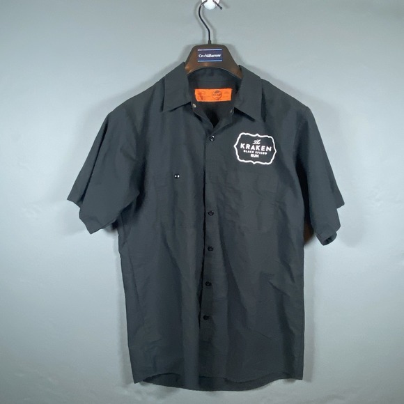 Red Kap Other - Red Kap Work Shirt Men's M Black "Release the Kraken" The Kraken Spiced Rum
